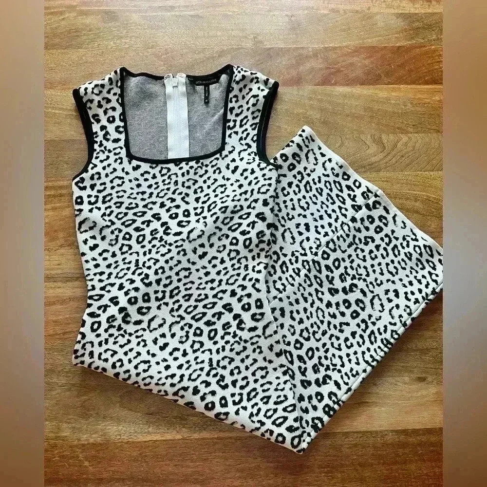 BCBGMAXAZRIA Ruby Snow Leopard Bodycon Cocktail Dress - XS - Picture 8 of 9
